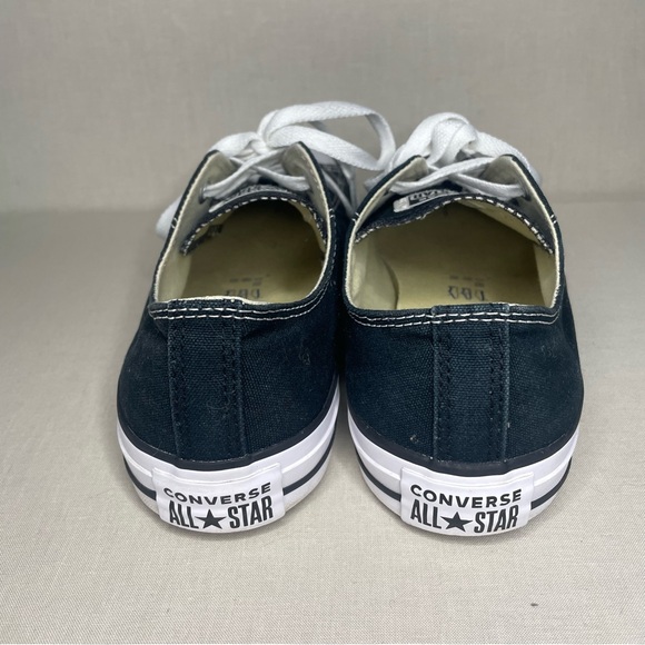Converse All Star Low Top Black White Canvas Sneakers Men’s 8 Women’s 10 - Picture 9 of 11